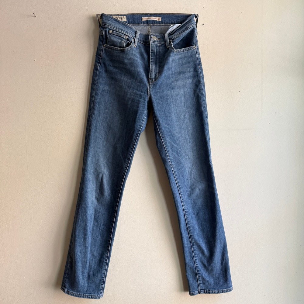 Levi's 724 High Rise Straight Jeans Blue Size 26 Good